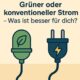 Grüner oder konventioneller Strom – Was ist besser für dich?