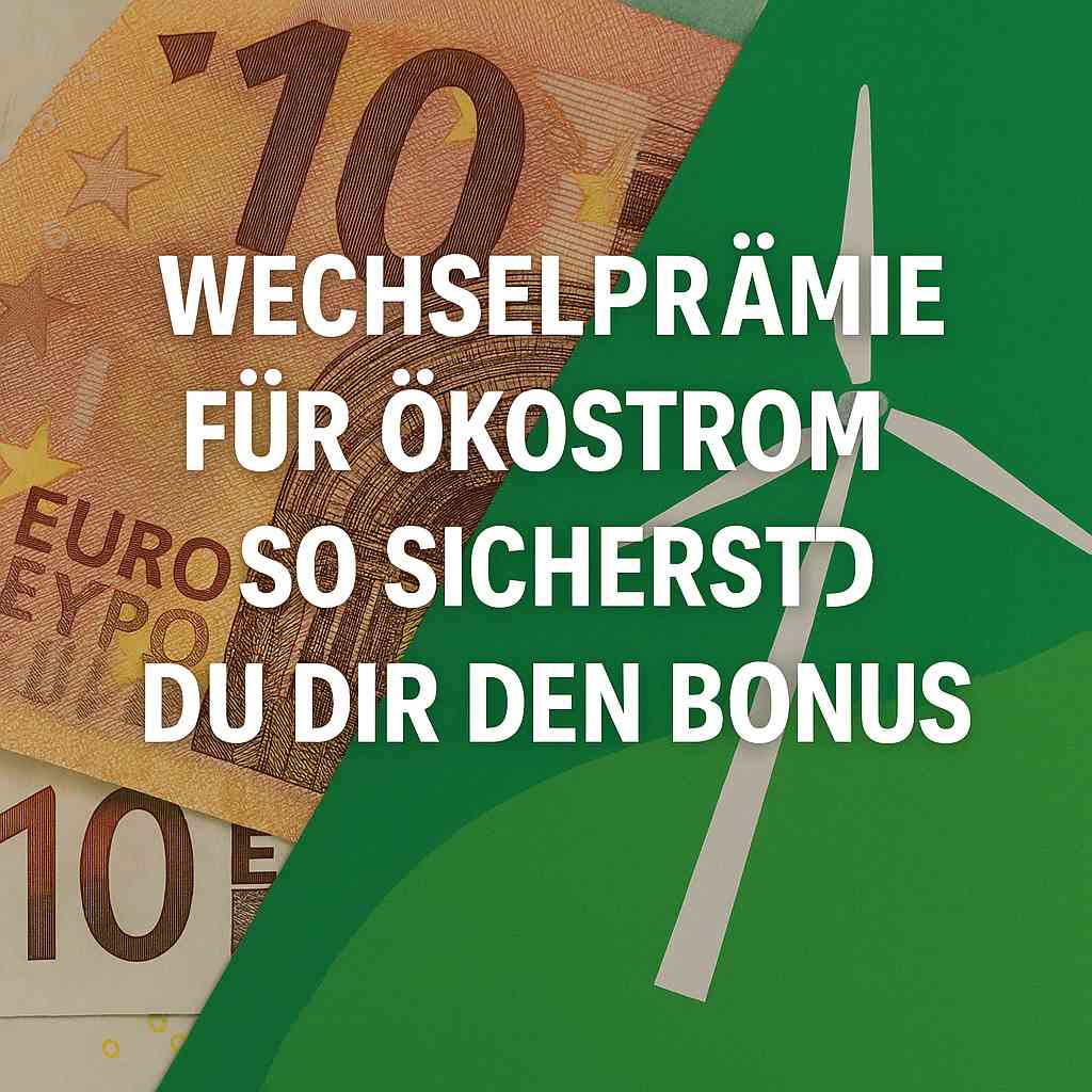 Wechselprämie für Ökostrom – So sicherst du dir den Bonus